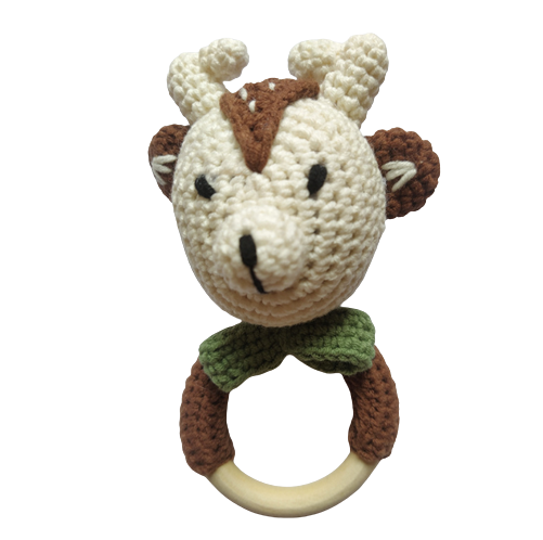 Wooden baby teether