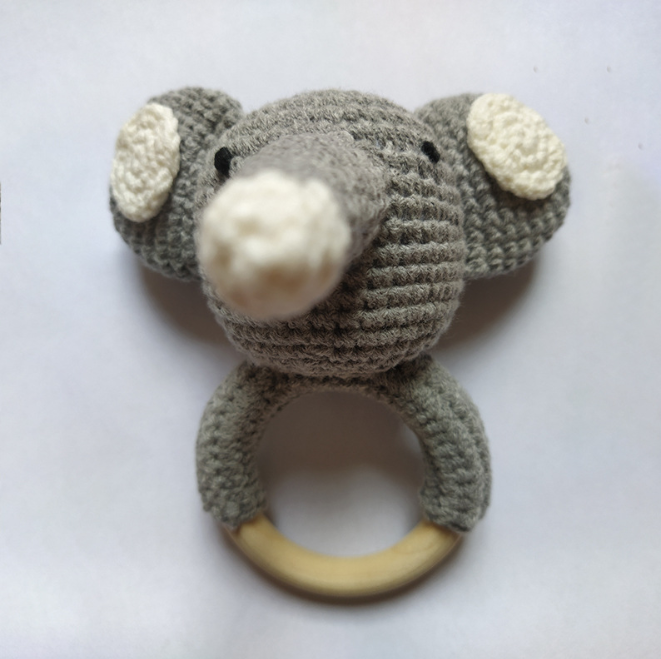 Wooden baby teether